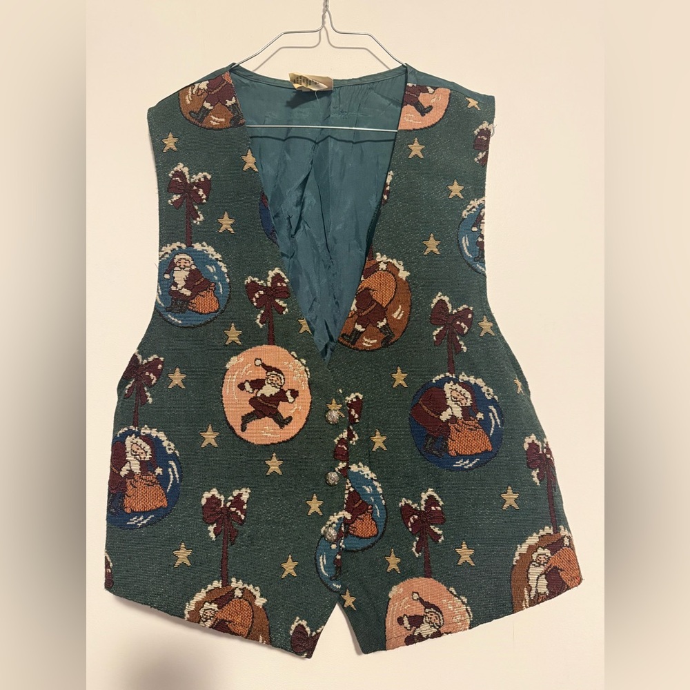 Vintage Green Santa Women's Vest